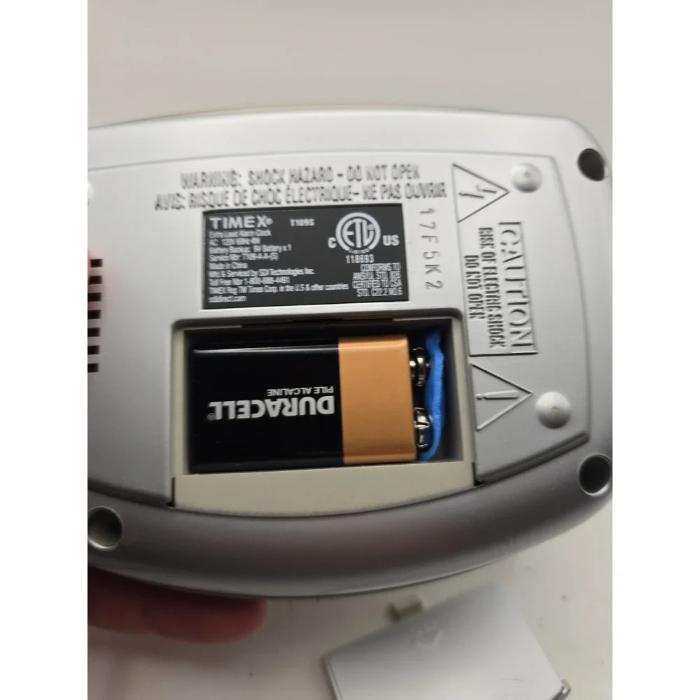 Timex T109S Y2K Digital Alarm Clock Red LED Tested Works Free Shipping